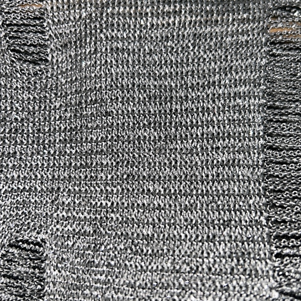Generation Love | Silver Distressed Sweater Woman’s M/L - Picture 8 of 8
